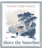 "Above the Snowline" scenic graphic print in a framed border