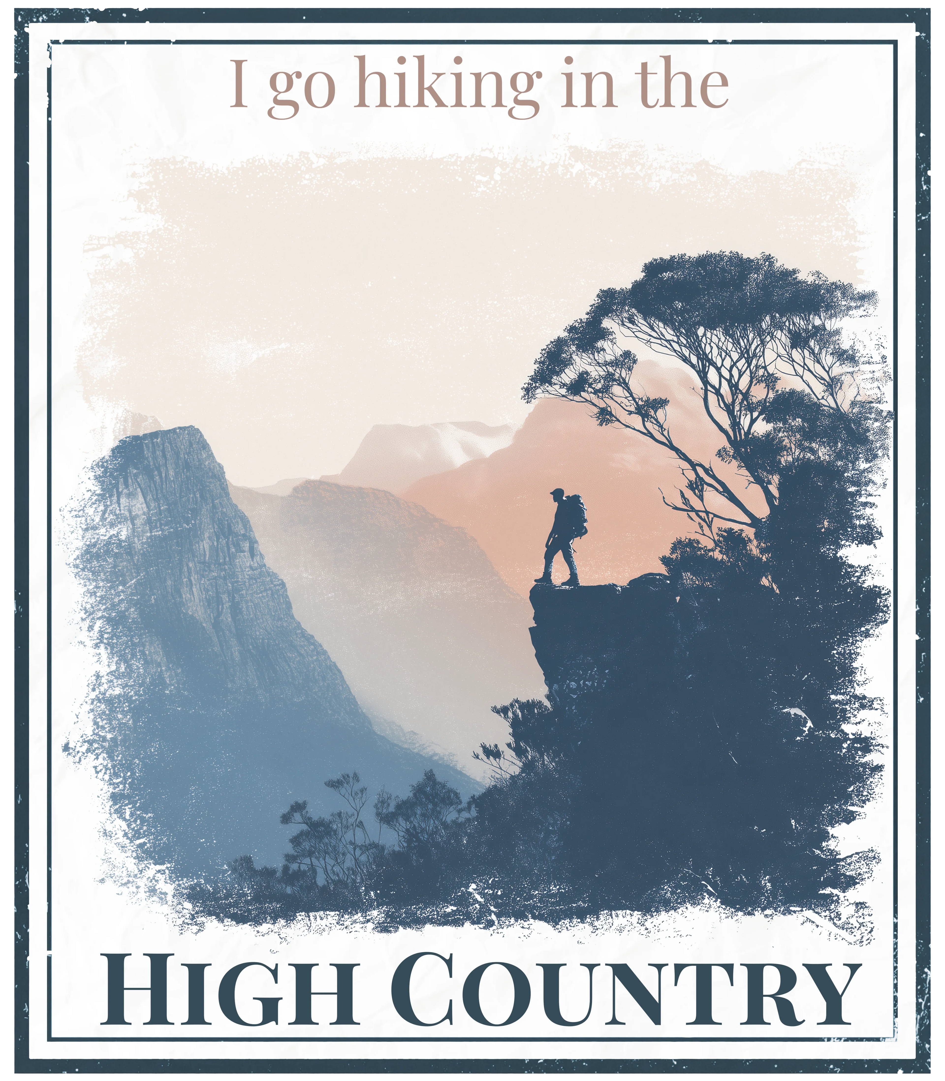 Graphic slogan T-shirt design: High Country