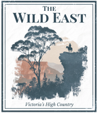 Eco hoodie graphic print with trees, cowboy silhouette, and "Victoria's High Country" text