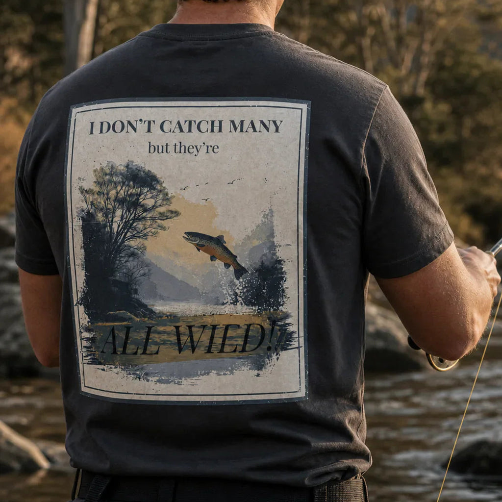 Organic Tee - All Wild in Black, large back graphic print with “ALL WILD”