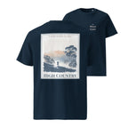 Camiseta azul marino The Wild East con gráfico “High Country” al centro