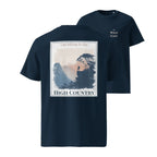 Navy T-shirt with large 'HIGH COUNTRY' graphic and small chest 'Wild East' logo