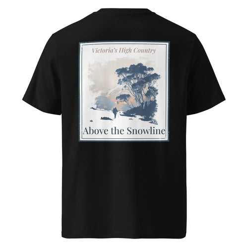 Above the Snowline Organic Unisex Tee Back Print