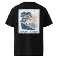 Organic Tee back graphic “I go skiing in the High Country”, black