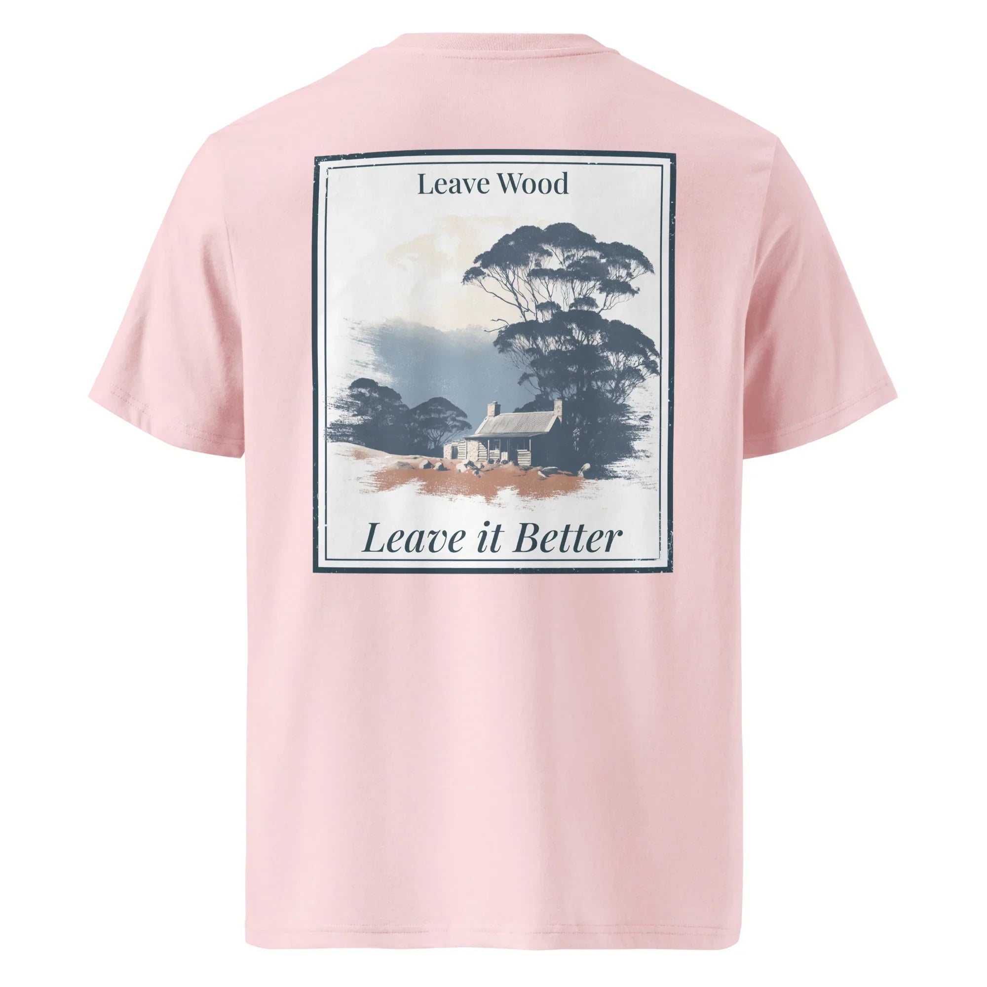 Hellrosa T‑Shirt, Rückenprint „Leave it Better“