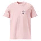 Organic Tee - The Wild East, cotton pink; small front logo text.