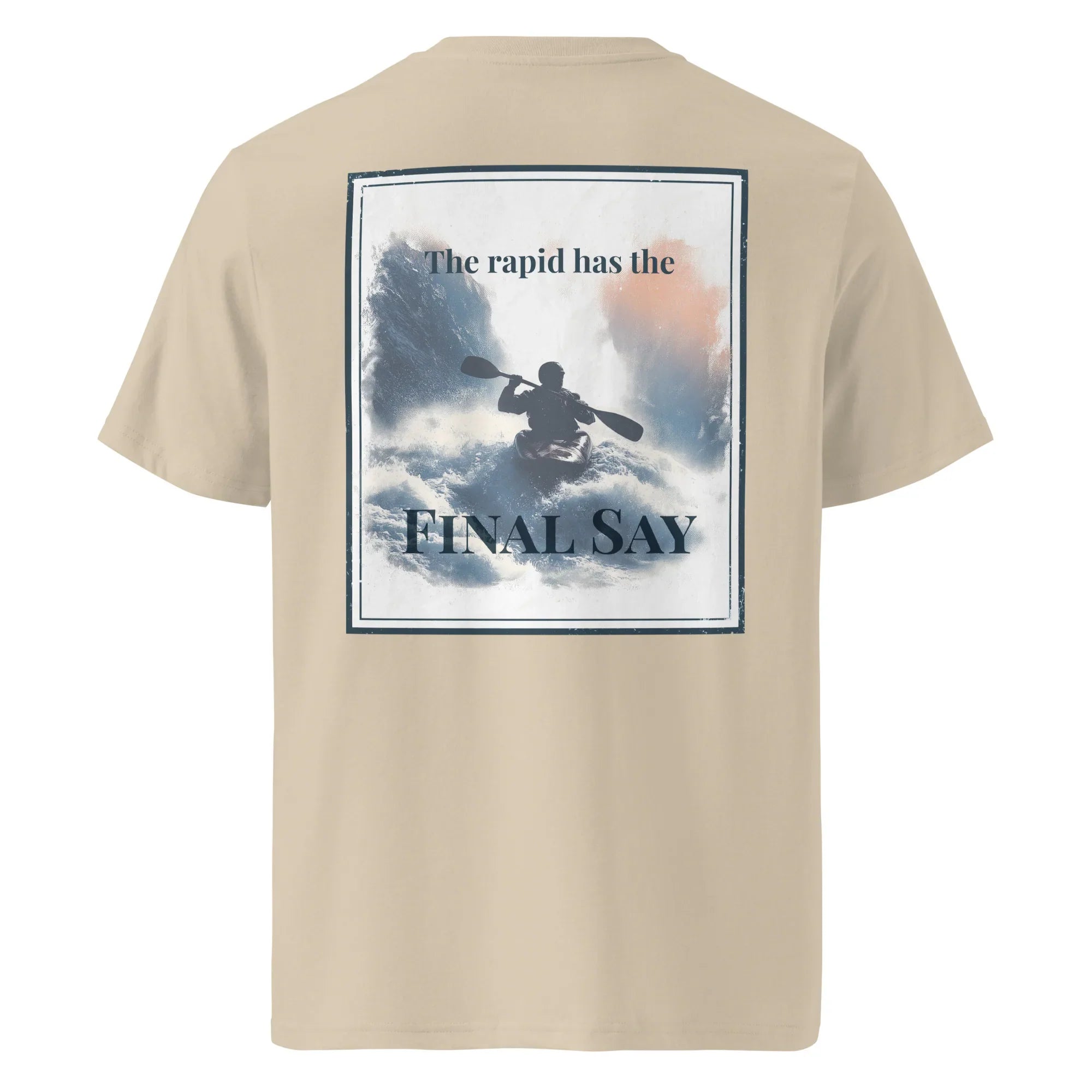 Organic Tee Khaki, Rückseite mit „Final Say“-Motivprint