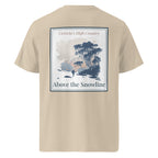 Organic tee in tan with large back graphic print