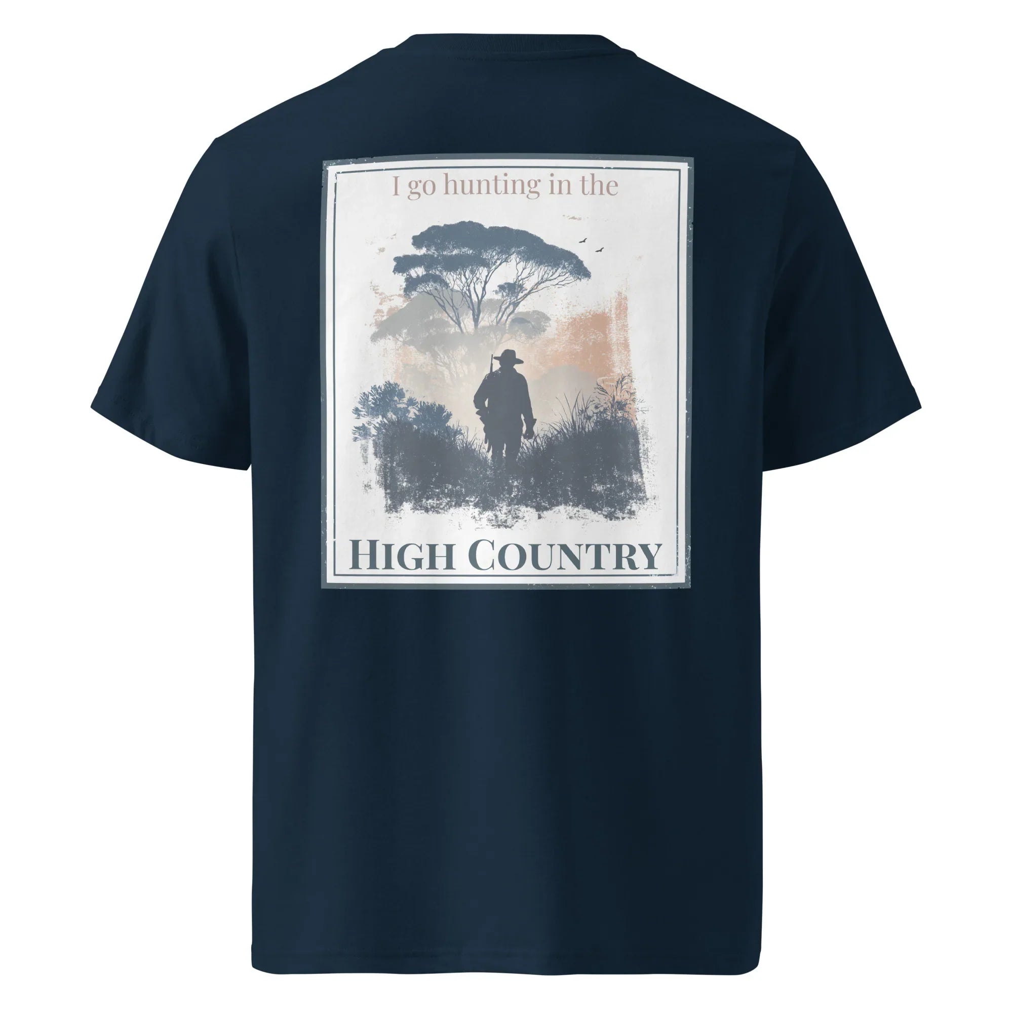 T-shirt bleu marine avec imprimé “High Country” au dos