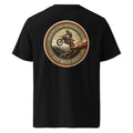 HC Motocross Club Unisex T-Shirt schwarz mit rundem Rückenlogo und Motorradgrafik