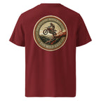 HC Motocross Club organic T‑Shirt, Burgund, rundes Rückenlogo