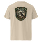 Trail Club Organic Tee, beiges T-Shirt mit Rückenpatch „High Country Trail Club“
