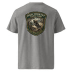 Trail Club Organic Tee, grau meliertes T-Shirt mit Rückenlogo „High Country Trail Club“