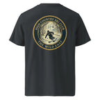 Dark organic T-shirt with High Country Ski Club round back graphic