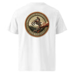 HC Motocross Club organic T‑Shirt, Weiß, Rückansicht mit Patch